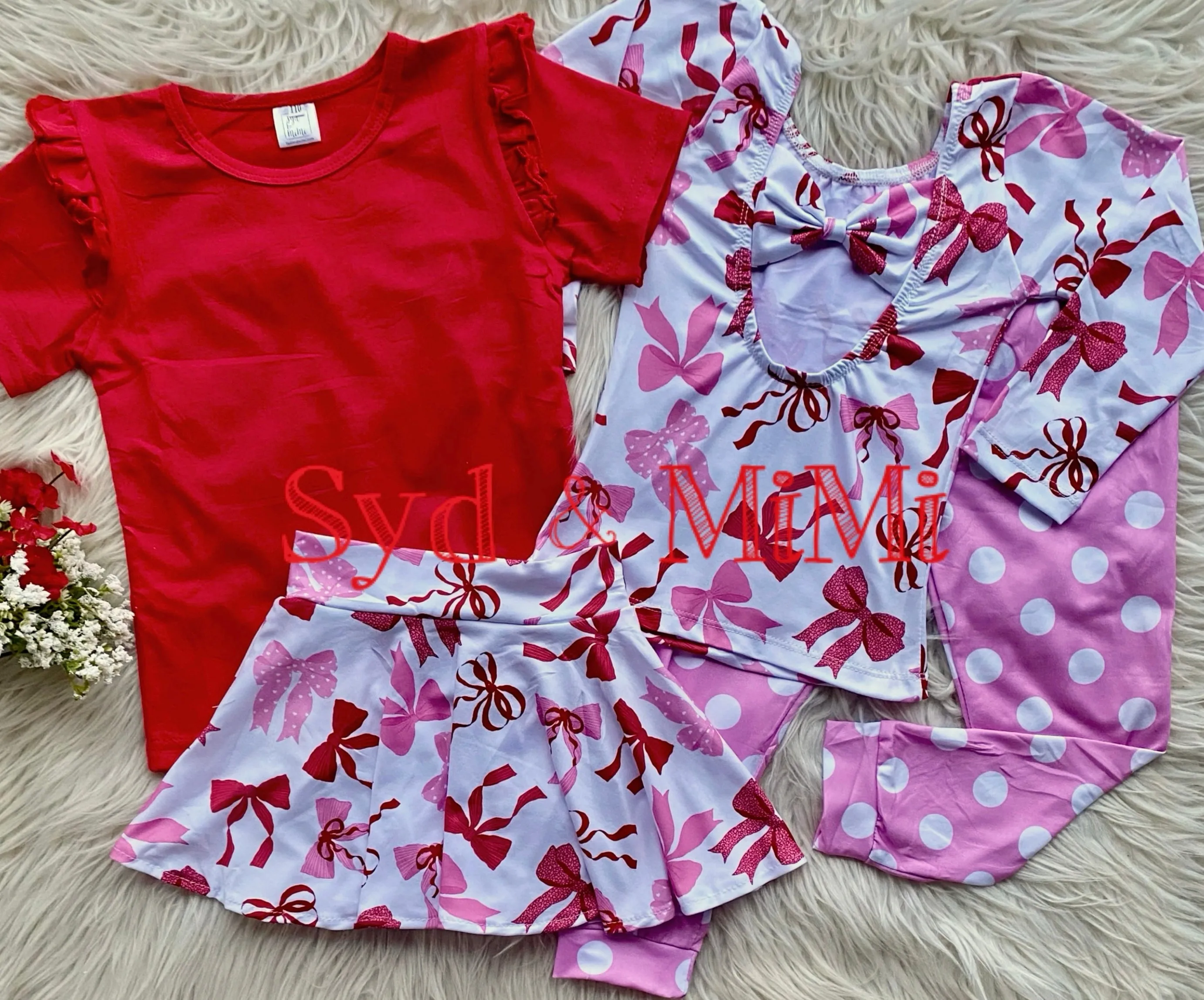 1 size left! 3/4yr ~ L/S Bowback Top ~ VDay Bows