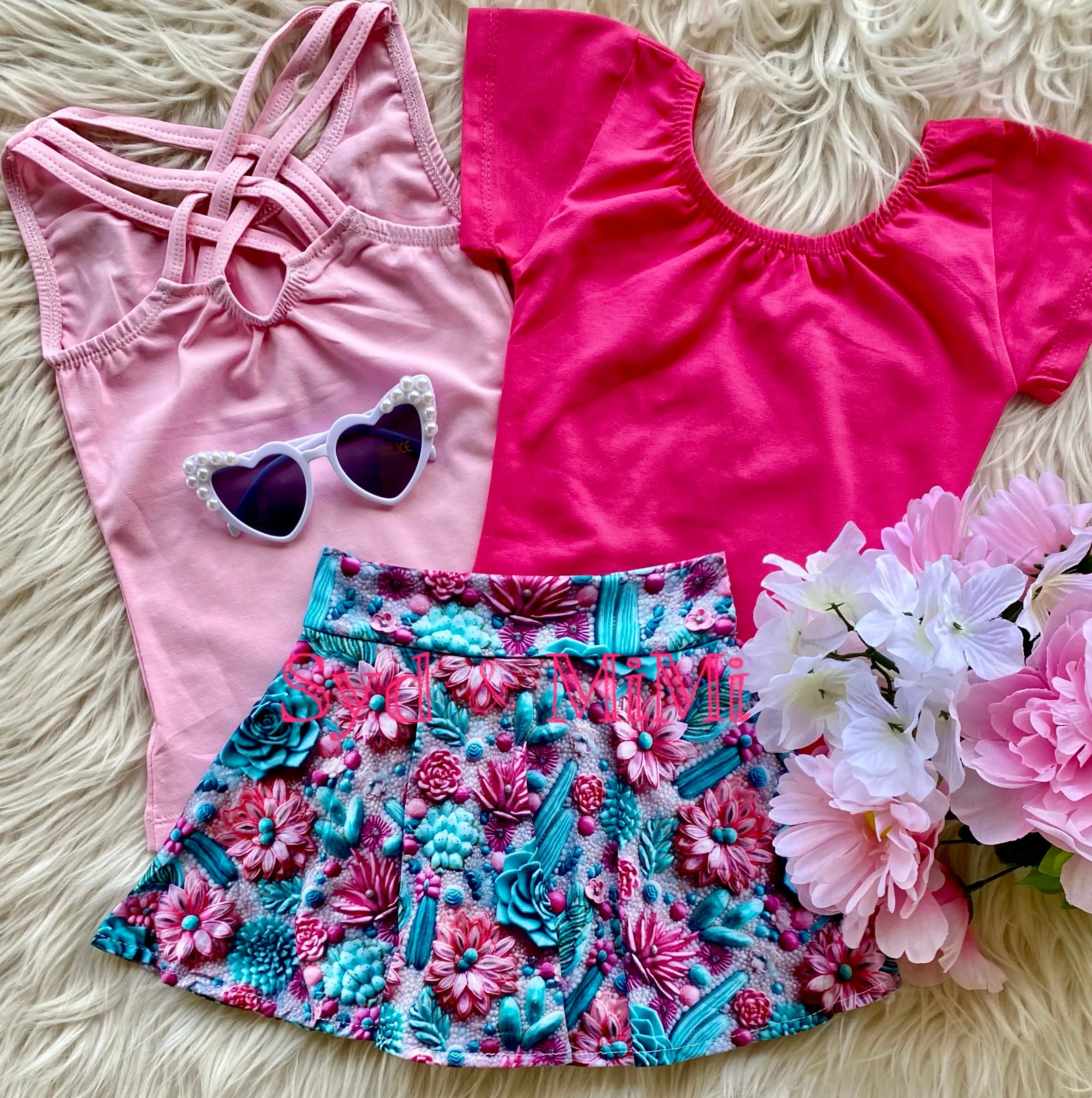 2 left! 3/4 & 7/8yr ~ Cap Sleeve Top ~ Watermelon