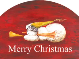 Angel Snowman Plaque-Large