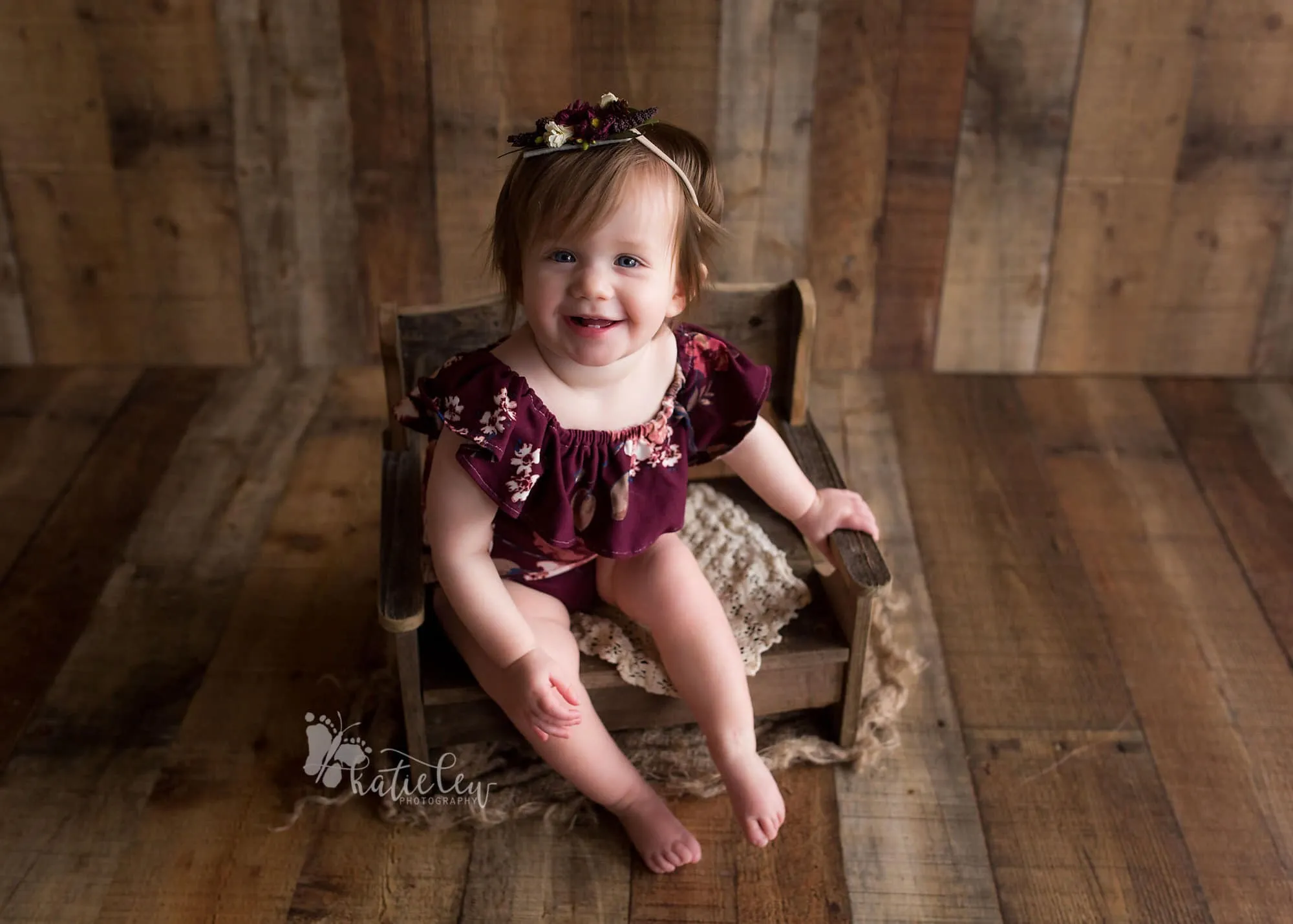 Anisa- Newborn or Sitter Flutter Romper; Newborn Romper; Sitter Romper; Soft Yellow Floral; MADE TO ORDER
