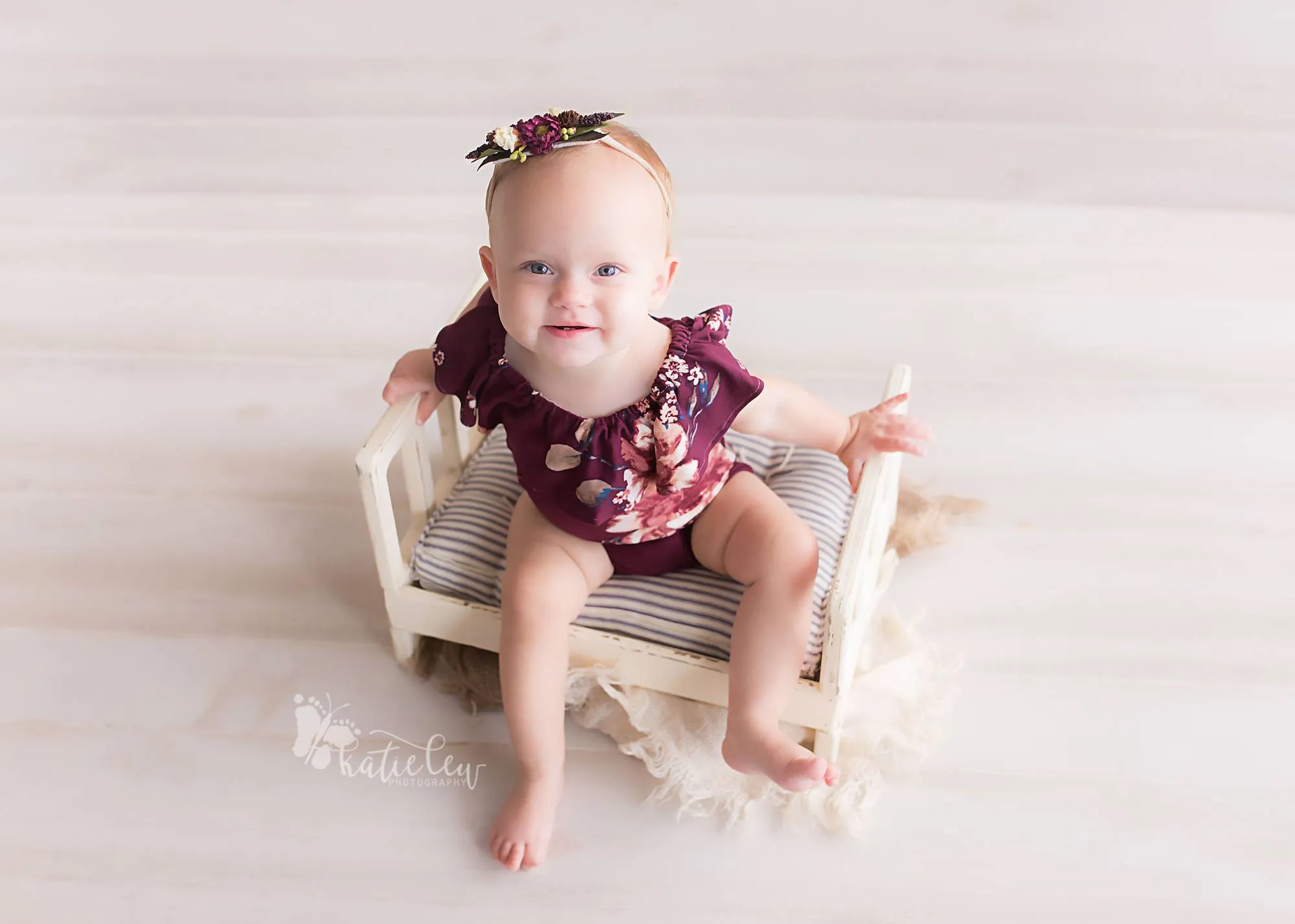 Anisa- Newborn or Sitter Flutter Romper; Newborn Romper; Sitter Romper; Soft Yellow Floral; MADE TO ORDER