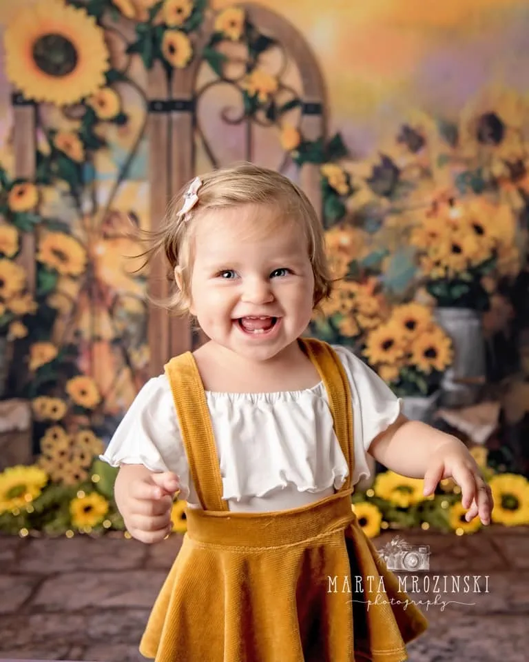 Anisa- Sitter Flutter Romper; Sitter Romper; Soft Yellow Floral; READY TO SHIP