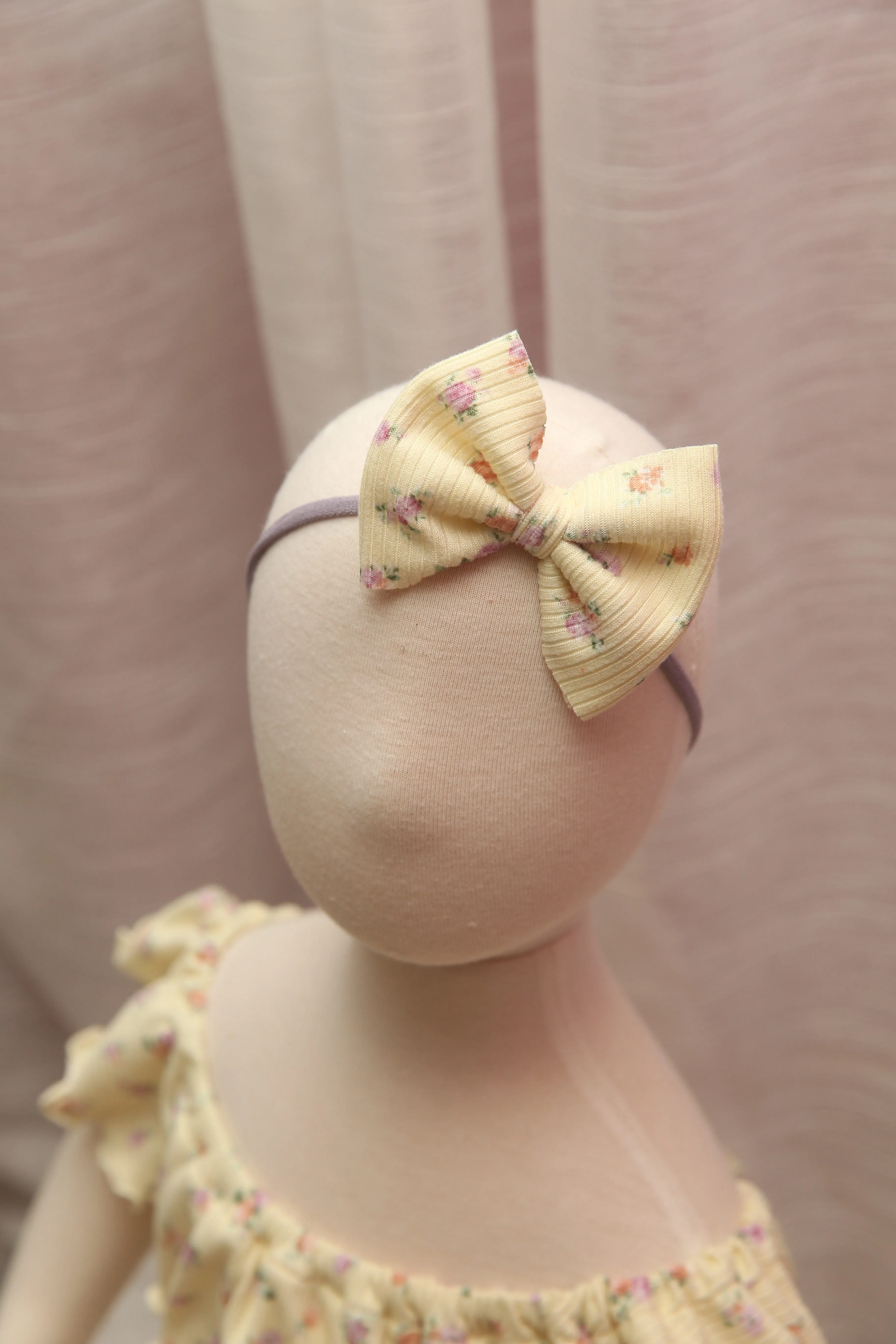 Anisa- Sitter Flutter Romper; Sitter Romper; Soft Yellow Floral; READY TO SHIP