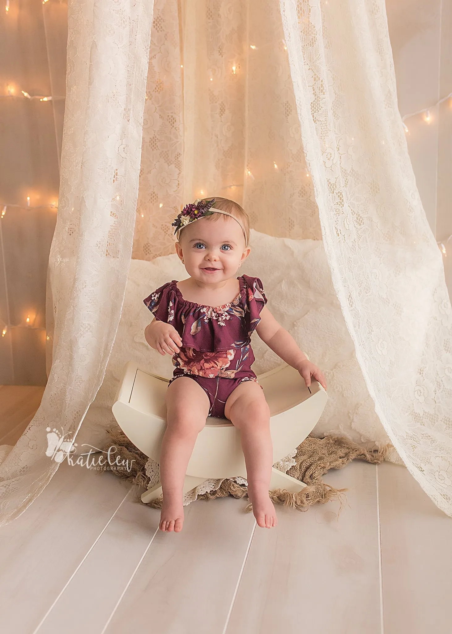 Anisa- Sitter Flutter Romper; Sitter Romper; Soft Yellow Floral; READY TO SHIP
