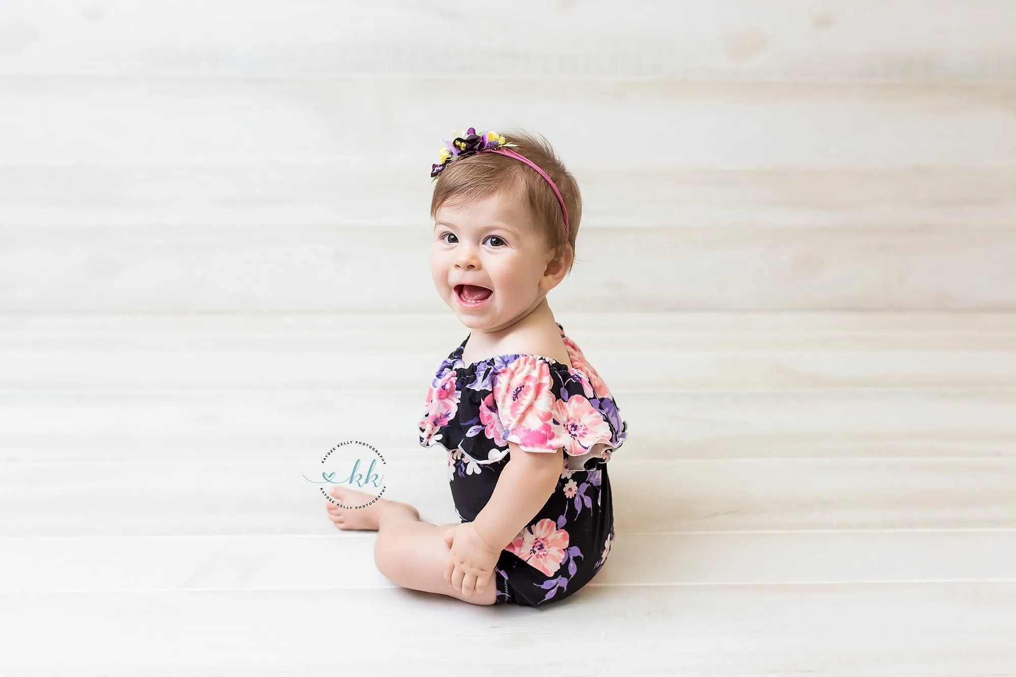 Anisa- Sitter Flutter Romper; Sitter Romper; Soft Yellow Floral; READY TO SHIP