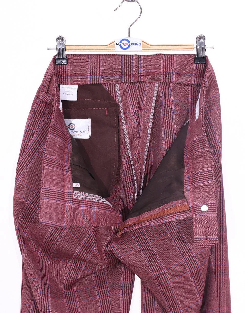 Burnt Brick Prince Of Wales Check Suit