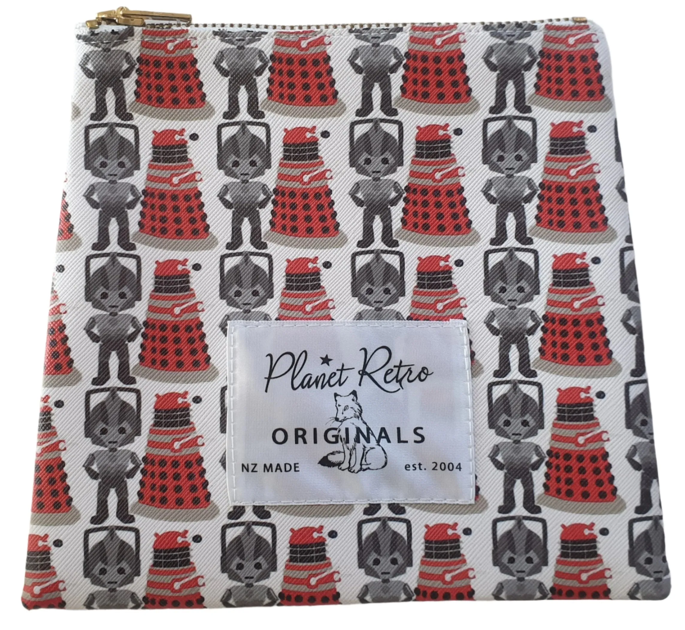 Daleks Cyberman Zippered Pouch Purse - Planet Retro Original