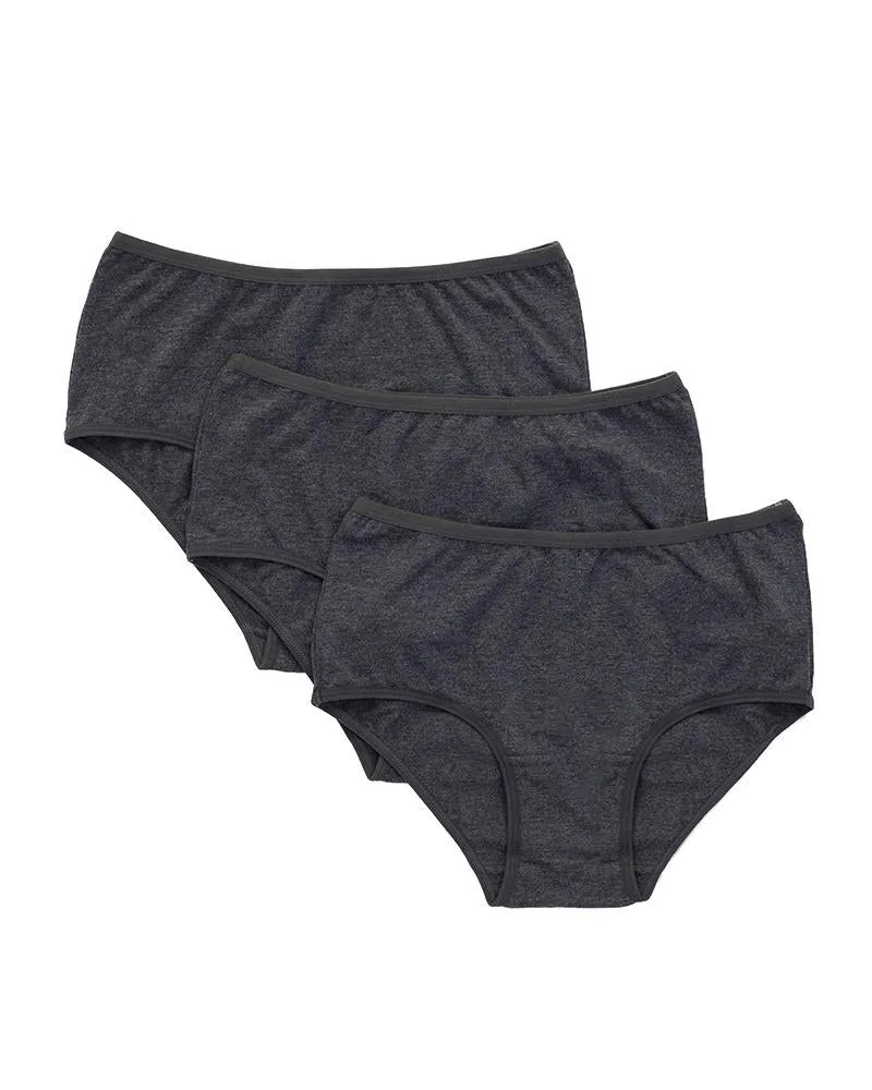 Gemsli Ultra Comfort Cotton Hipsters Solid Color  3 Pair Pack 3105