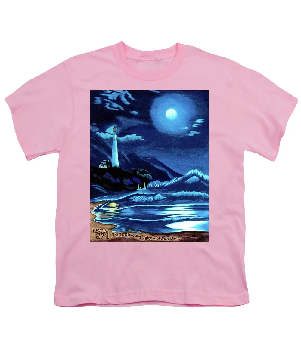 Lighthouse Moonlit Sky - Youth T-Shirt