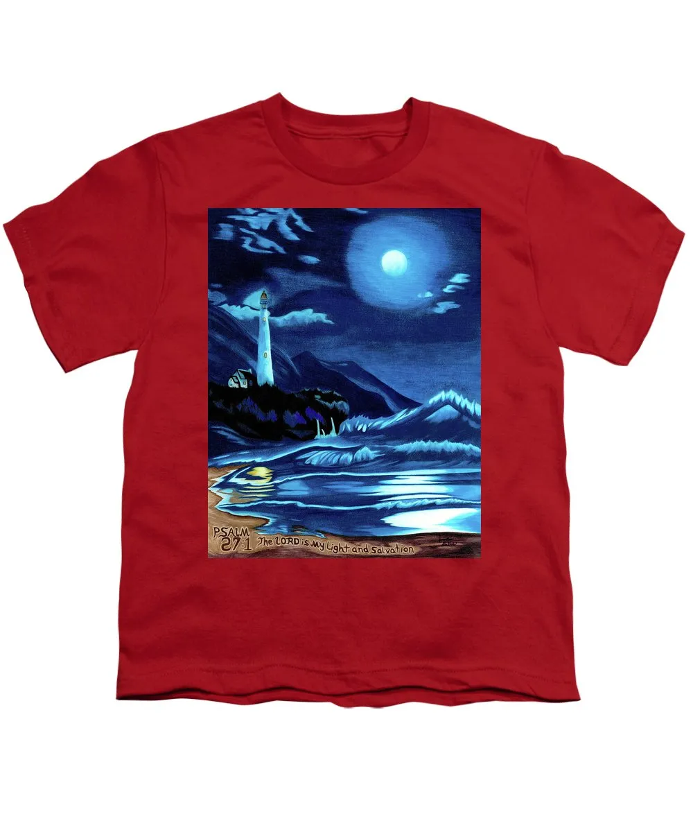 Lighthouse Moonlit Sky - Youth T-Shirt