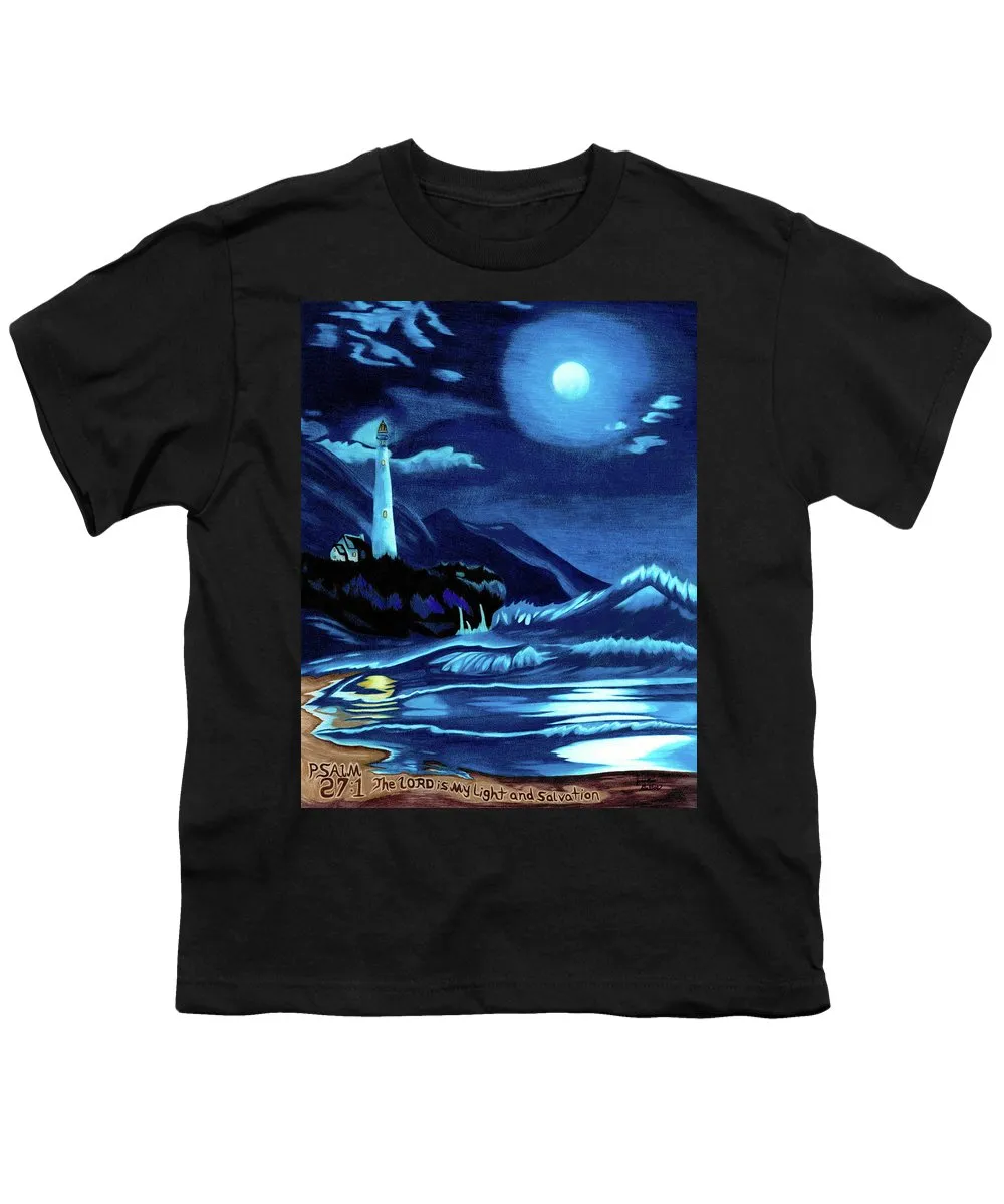 Lighthouse Moonlit Sky - Youth T-Shirt