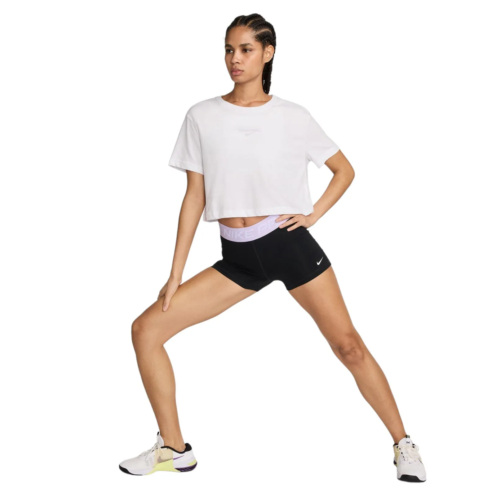 Nike Pro Womens Dri-FIT Short-Sleeve Cropped T-Shirt