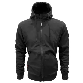 SALE Protective SoftShell Unisex Hoodie - Black Matte with Pads