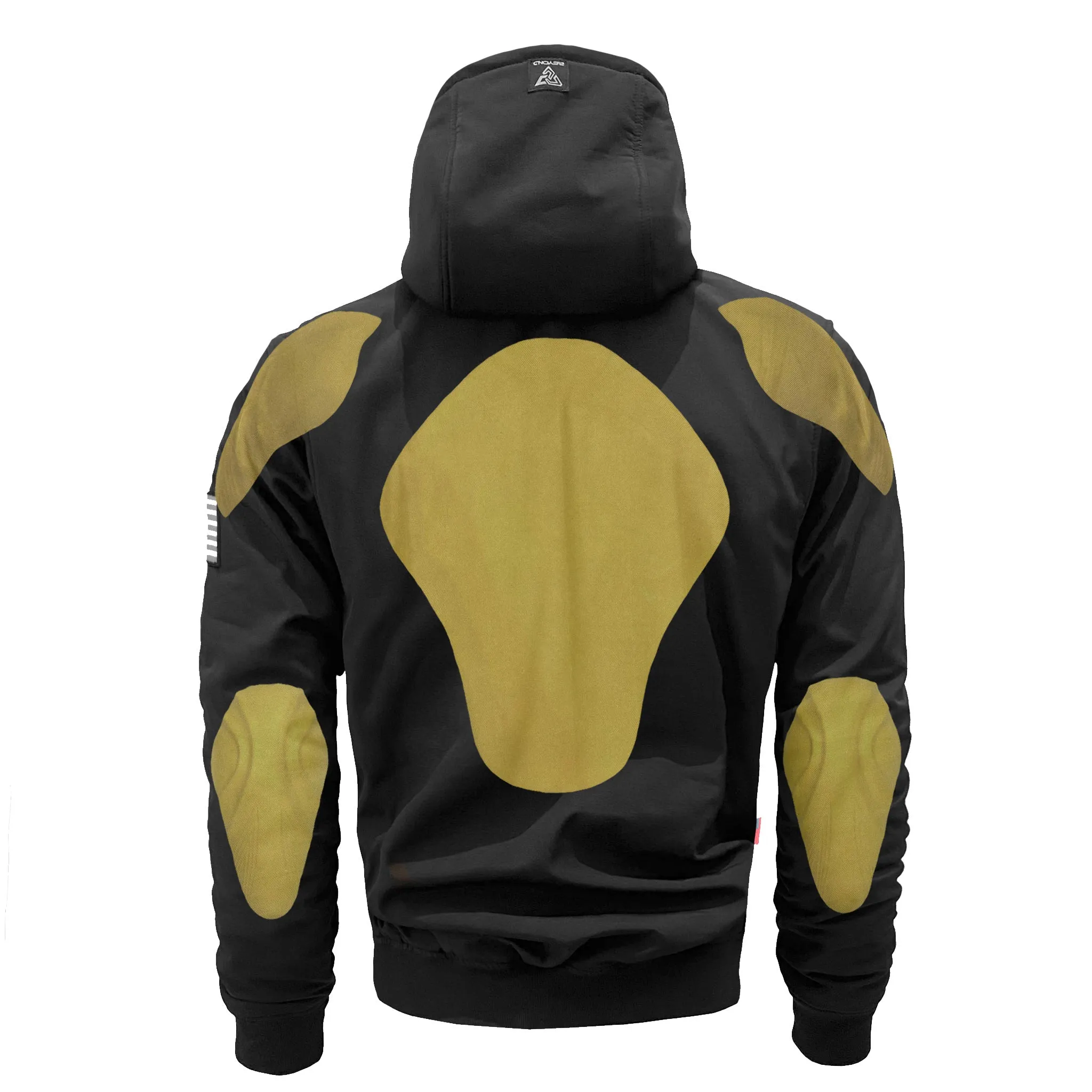 SALE Protective SoftShell Unisex Hoodie - Black Matte with Pads