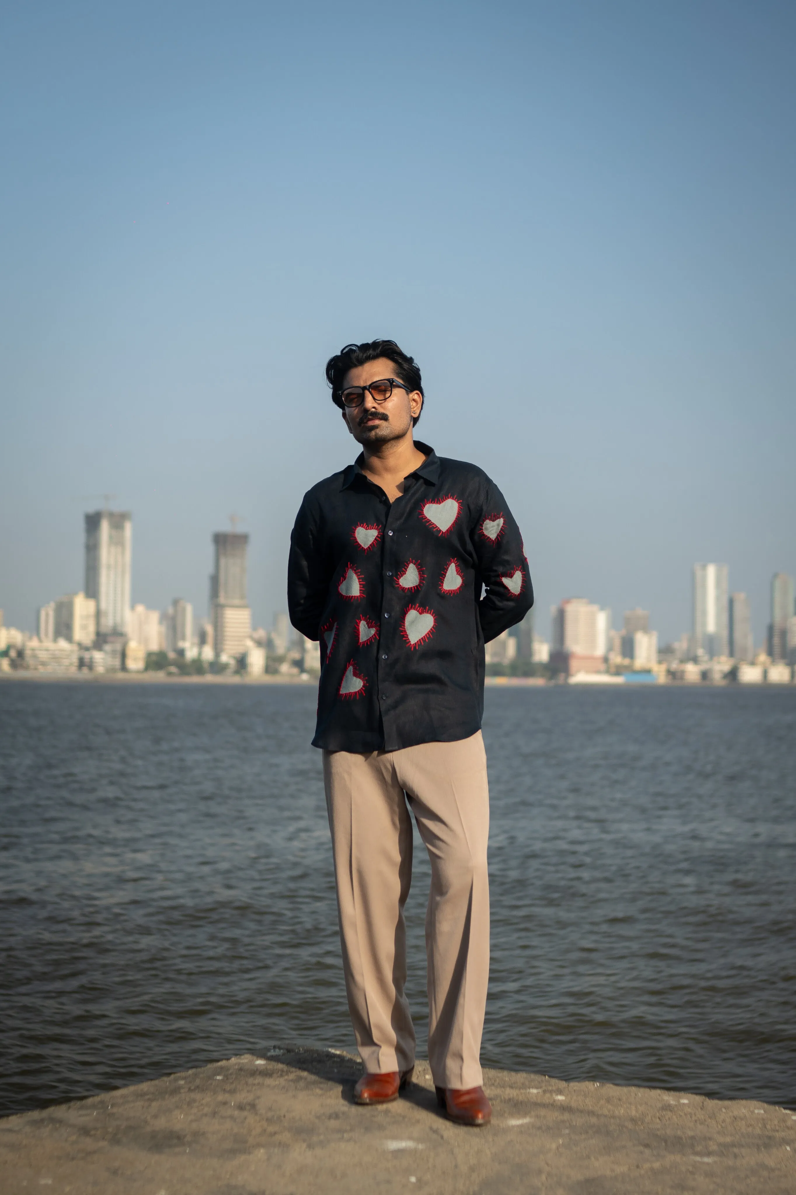 Stitched Love Pure Linen Designer Shirt