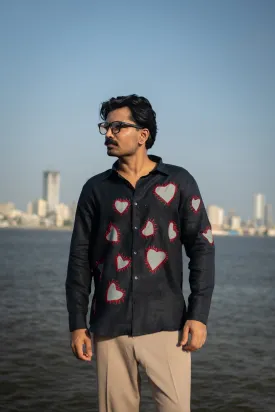 Stitched Love Pure Linen Designer Shirt