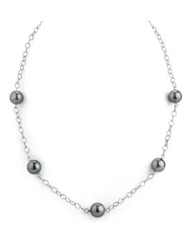 Tahitian South Sea Round Pearl Tincup Necklace