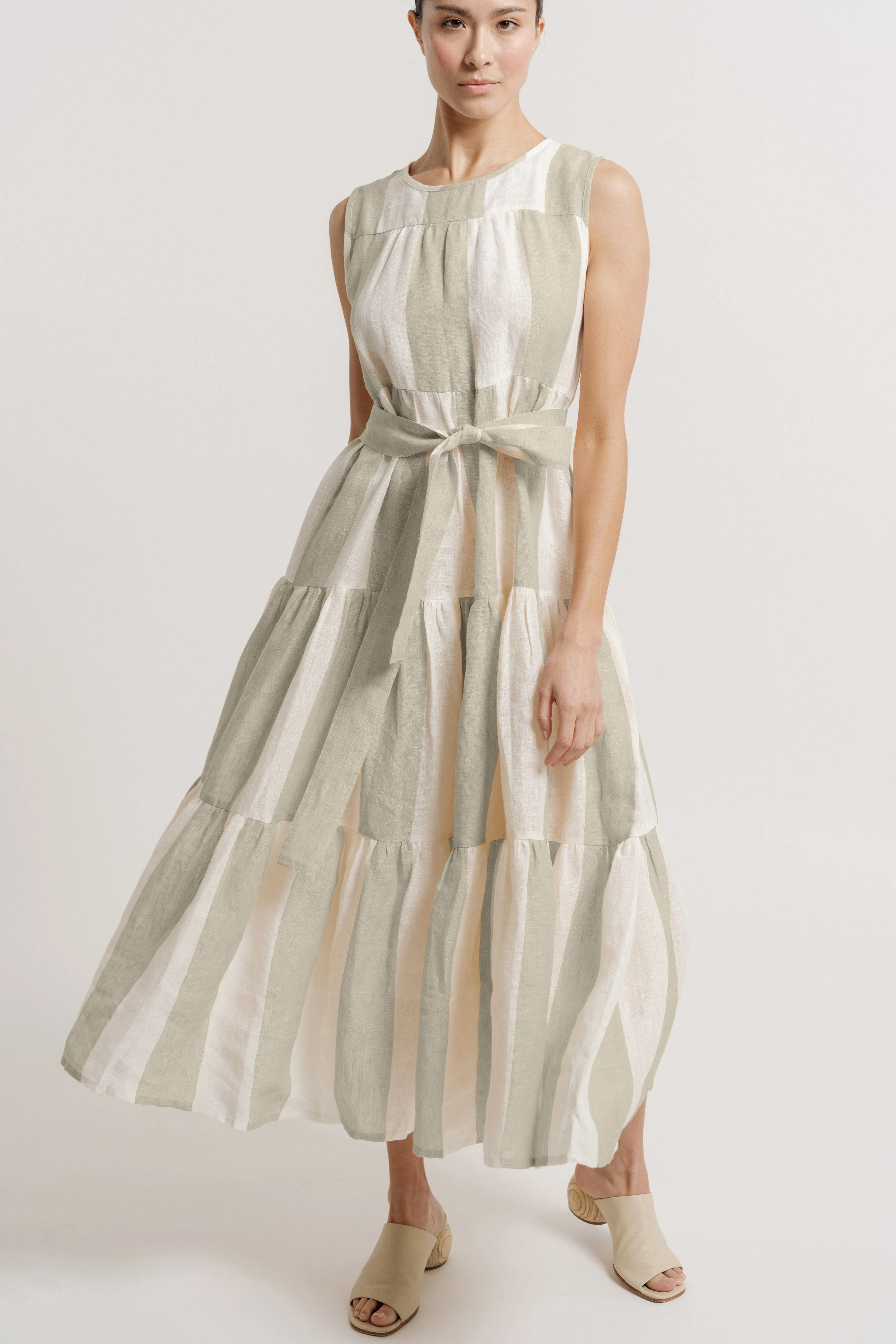 Tiered Linen Maxi Dress - Sample