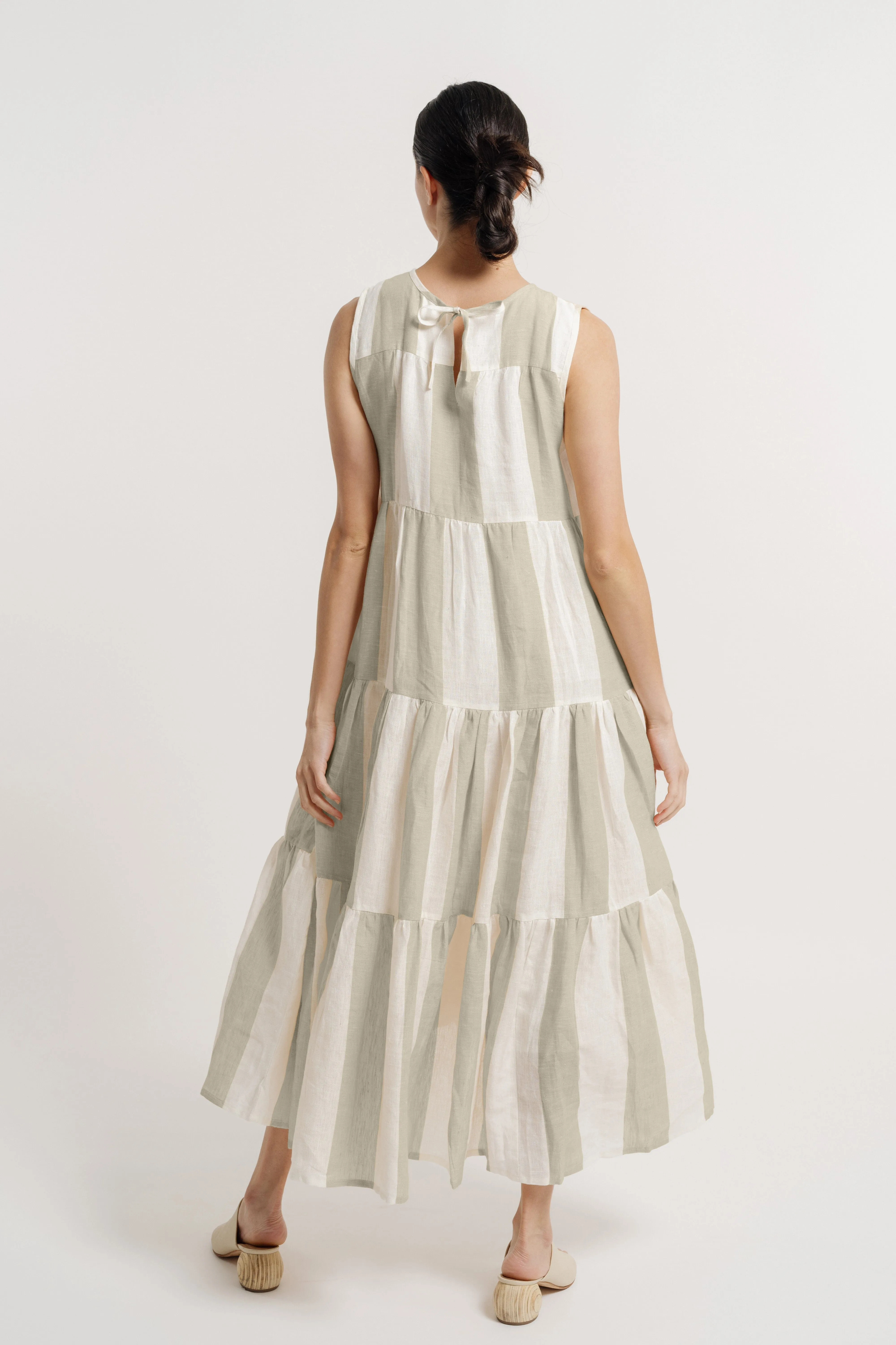 Tiered Linen Maxi Dress - Sample