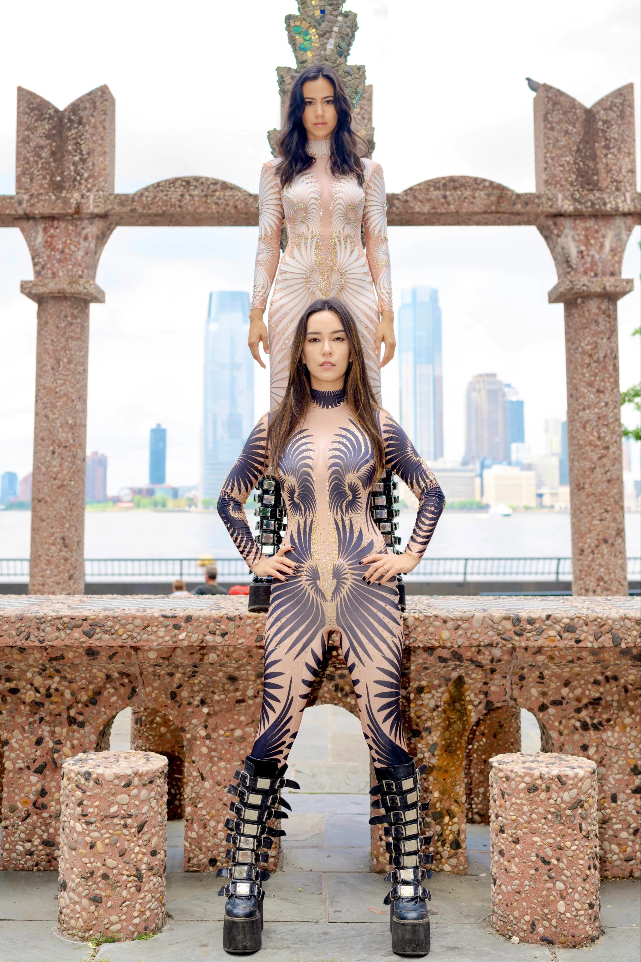 White Yang Seashell Catsuit
