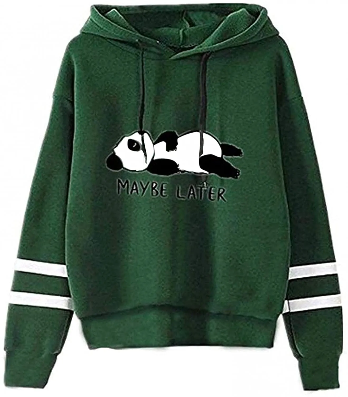 Women's Casual Panda Print Long Sleeve Pullover Hoodie Sweatshirt Tops