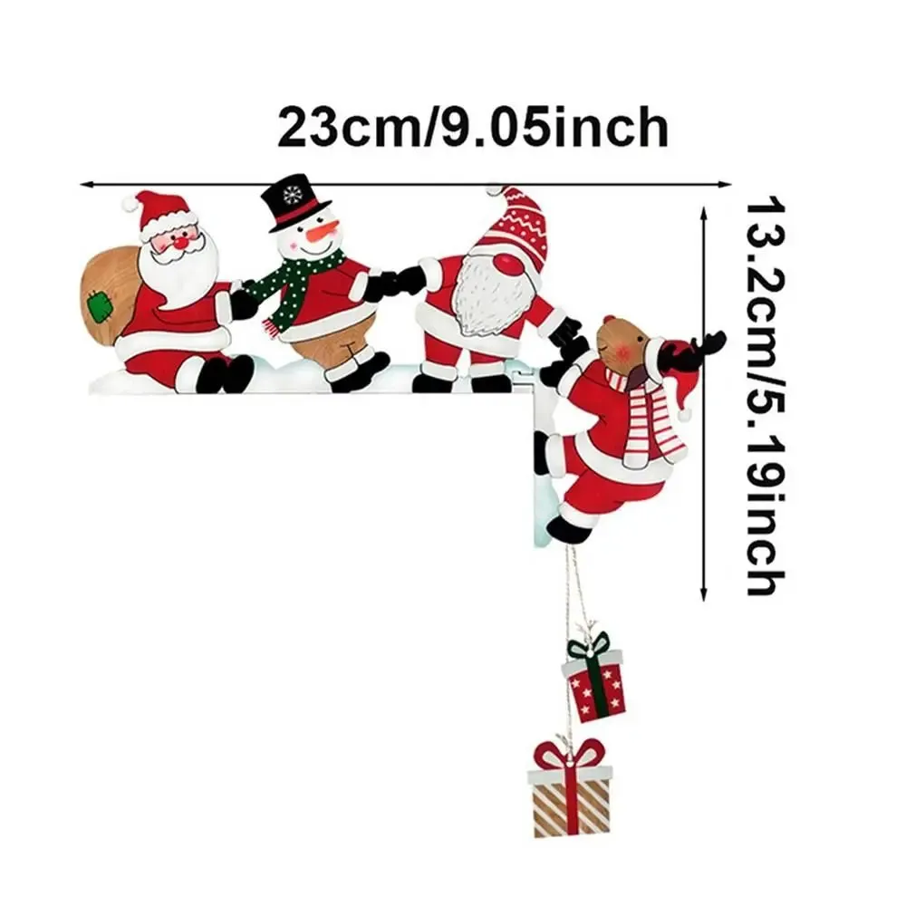 Wooden Santa Claus Christmas Door Corner Decoration