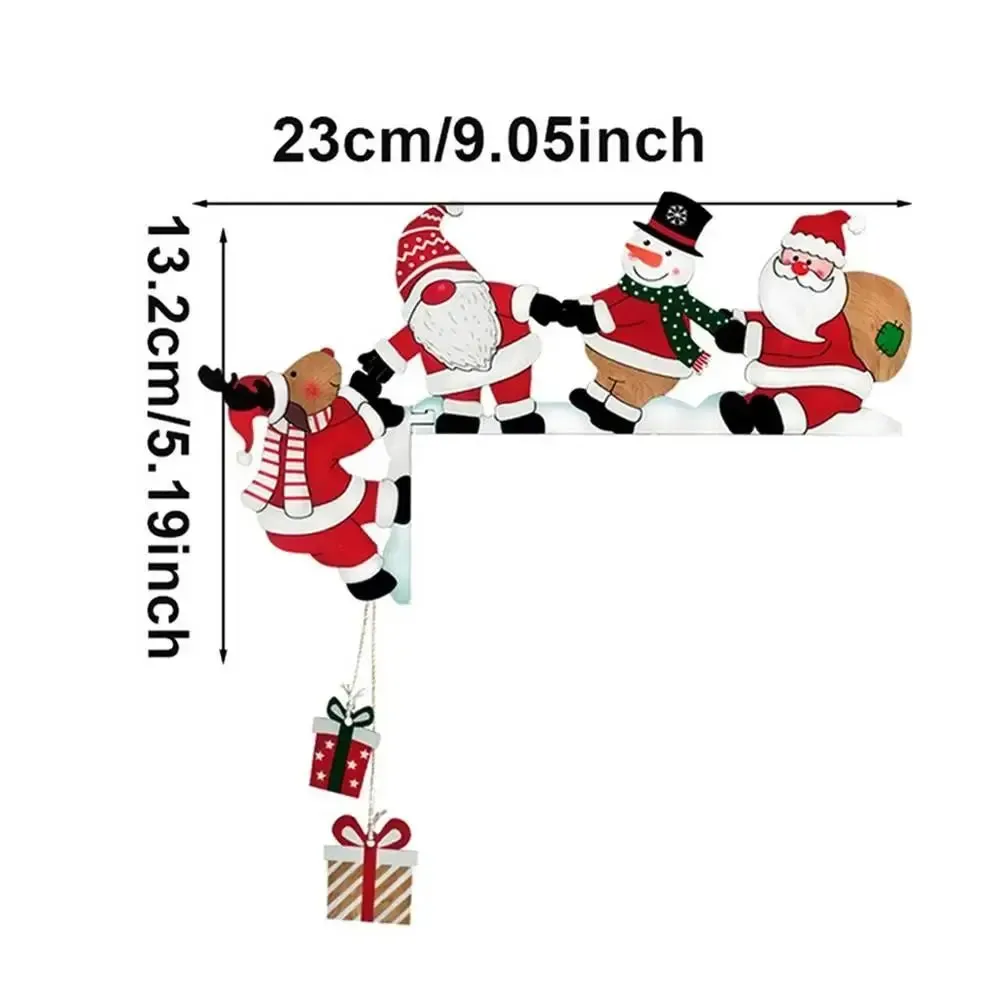 Wooden Santa Claus Christmas Door Corner Decoration