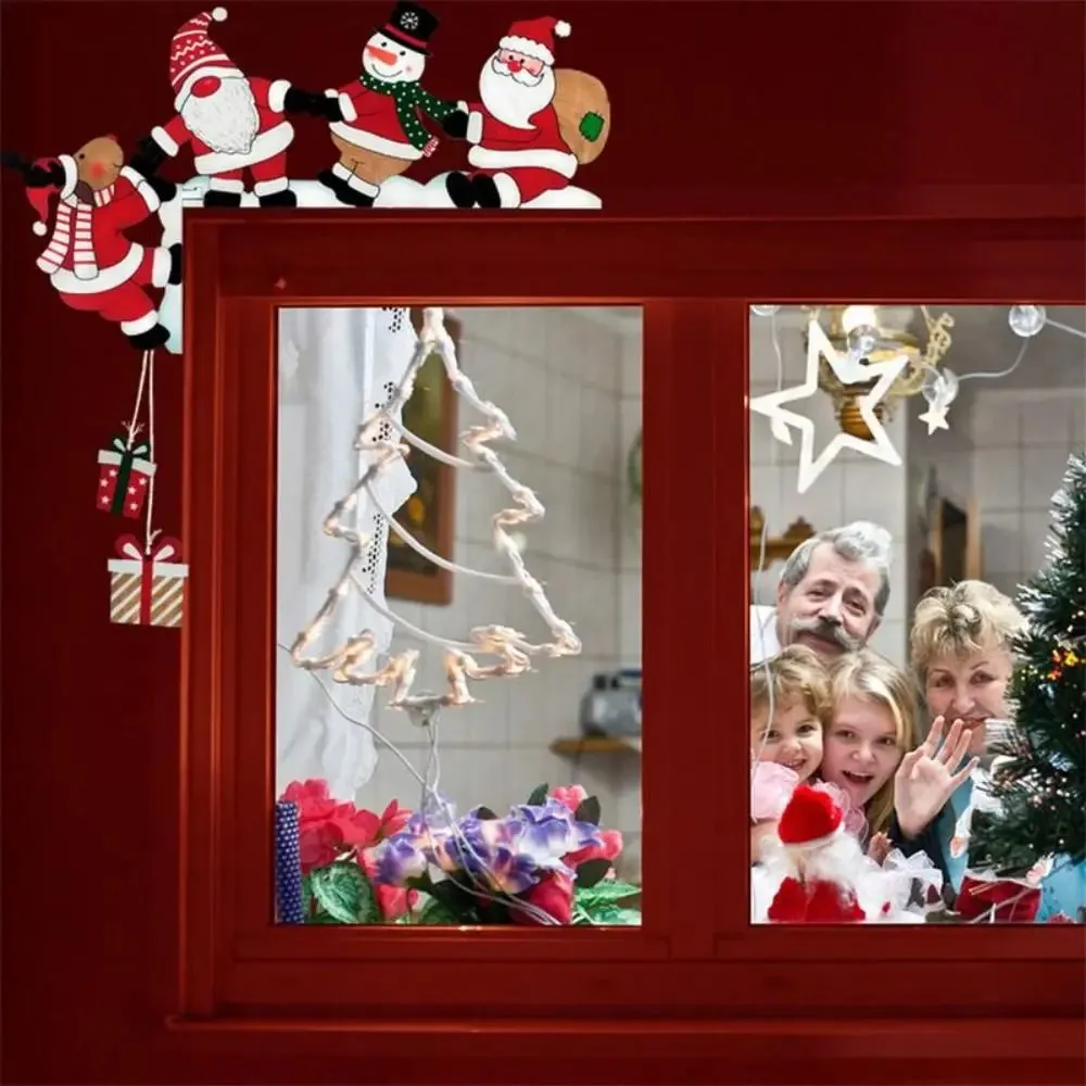 Wooden Santa Claus Christmas Door Corner Decoration